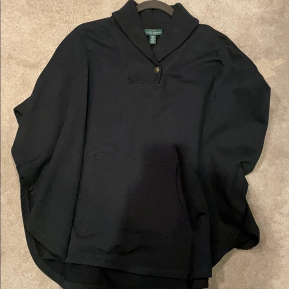 Lauren Ralph Lauren Jean Co. xs Black Poncho - Picture 3 of 5